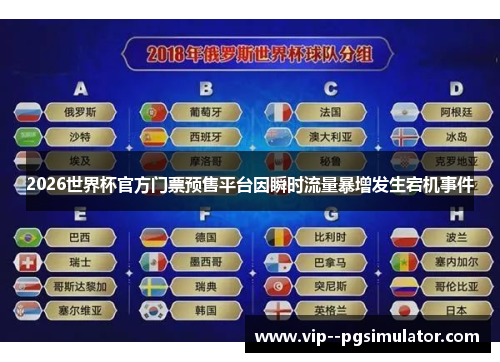 2026世界杯官方门票预售平台因瞬时流量暴增发生宕机事件